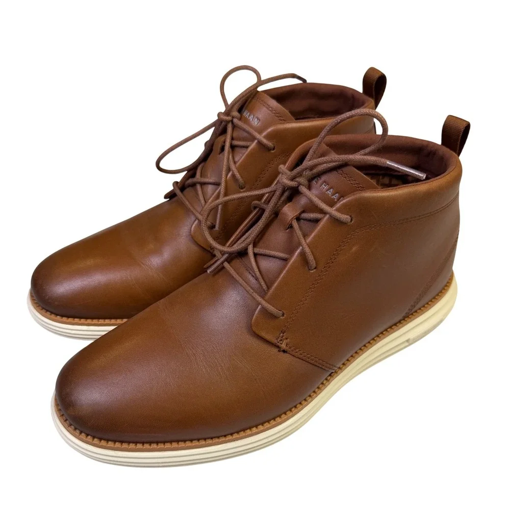 Cole‎ Haan OriginalGrand Chukka Boots British Tan Leather C40844 Mens 10.5 M